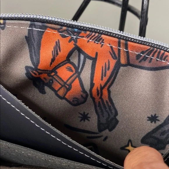 NWOT Dancing Cactus Designs Leather Hair Hide Bag - Picture 16 of 16